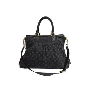 LOUIS VUITTON Neo Cabby handbag Monogram denim black leather